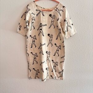 PO-EM 100% handwoven cotton Villa Block Print dress - small